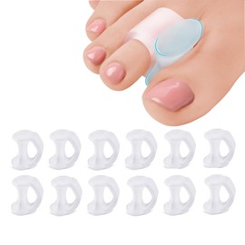 12 Pcs Gel Toe Separator,Toe Separators to Correct Your Toes,Toe spacers for Preventing Rubbing & Relieving Pressure, Pain Relief from Overlapping Toes