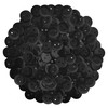 50 X Black Buttons Smooth Round finsih - 15mm Ideal