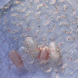 French Ice Crystal Soft Glue Nail Stickers For Nail Art Stickers Fantasy Mini Star Moon Jelly Nail Design Stickers Nail Decals Shiny Gold Pink French Tip Line Wave Strips Nail Sticker Nail Accessories