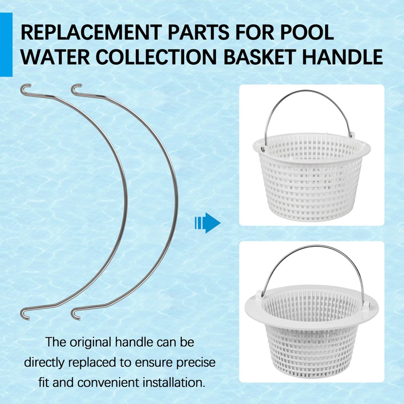 GQNDGN Skimmer Basket Handle Replacement, 2 Pack Fits Hayward SP1091