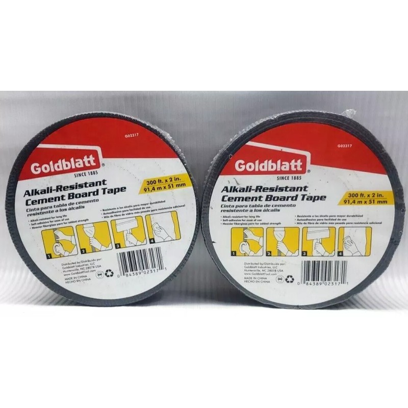 Goldblatt 2-Rolls Goldblatt Alkali-Resistant Cement Board Tape 2 In x