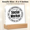 Social Worker Gifts, Social Worker Desk Decor Acrylic Desk Plaque