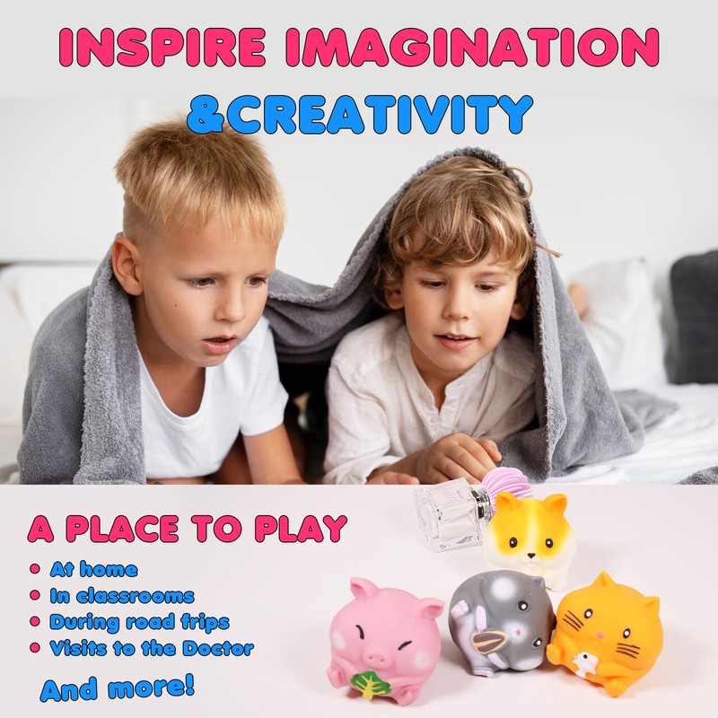 3PCS Random Animal Squishies Stress Balls for Adults Kids Sugar