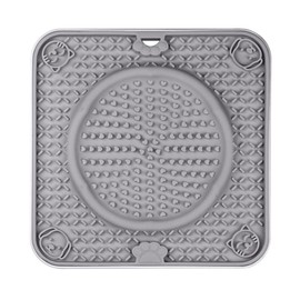 Mat for Dogs, Pet Slow Feeder Mats for Treats Boredom & Anxiety, Soft & Safe Durable Dog Lick Pad for Training (Grey, One Size)