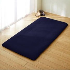 Futon Fitted Sheet, Single, Mattress Cover, Quick Detach, Bed Sheet, Bedspread, Dust Mite Resistant, Breathable, Moisture Wicking, Soft Texture, Washable, Comfortable Sleep, Navy, 41.3 x 84.6 inches (105 x 215 cm)