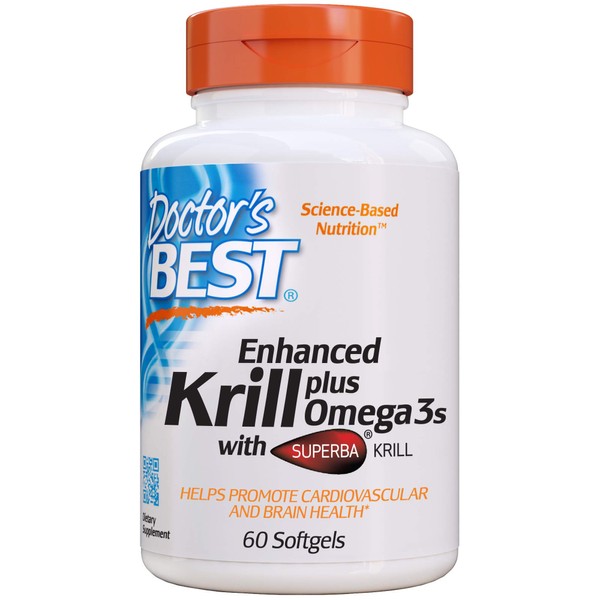 Doctor's Best Enhanced Superba Krill Plus with Omega 3s, 60 Count
