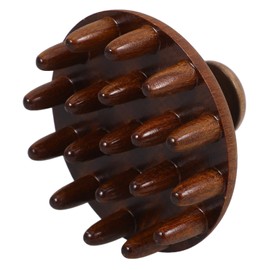 Outanaya Wooden Scalp Massager Comb with Wide Teeth Ergonomic Shampoo Brush for Curly Hair Portable Tool for Relaxing and Massaging User Friendly Design for Optimal Comfort