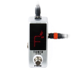 Fame LT-910 Chromatic Tuner for Guitars, Tuning Accuracy +/- 1 Cent, LED Display, Silver Metal Housing, Power Supply Connection, Mono Output Signal, Weight 0.29 kg