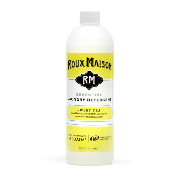Roux Maison All Natural HE Liquid Laundry Detergent & Stain Remover, 16oz, Essential, Sweet Tea