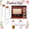 Blosssound Wedding Sand Ceremony Set Wooden Photo Frame, Hourglass Funnel,