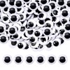 TOAOB 150pcs 15mm Plastic Wiggle Googly Eyes Self Adhesive Black
