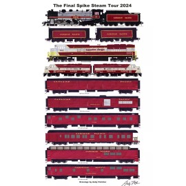 Canadian Pacific Final Spike Steam w/ SD70ACU 11x17" Poster Andy Fletcher signed