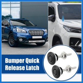 VekAuto Black Bumper Quick Release Lock Latch Aluminum Alloy Hood Pin Lock Push Button Bonnet - Pack of 2 Auto Accessories