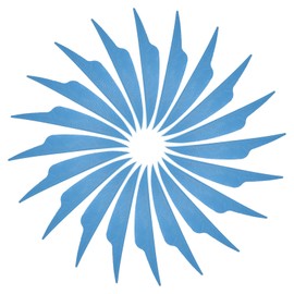 PATIKIL 4 Inch Arrow Vanes, 20 Pack Turkey Feather Fletching Shield Cut Archery Fletch Right Wing for Hunting Target Shooting, Sky Blue