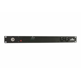 Leviton 5500-20L Horizontal Rack Mount Surge Protective Power Distribution Unit 20A On/Off Switch NEMA L5-20P Locking Plug 12 Outlets, Black