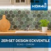 kör4u Set of 2 design angle valves, 1/2 x 3/8