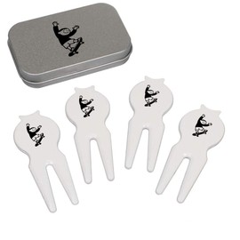 Azeeda 'Boy on Skateboard' Golf Divot Tool/Repair Fork Gift Set (GO00069855)