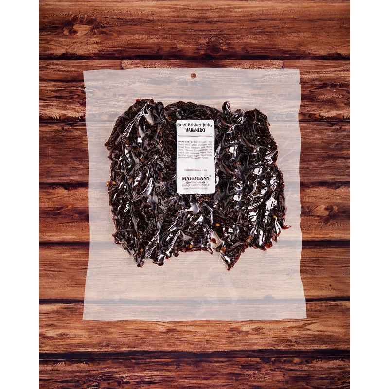 Mahogany Smoked Meats: Habanero Brisket Jerky - 16oz