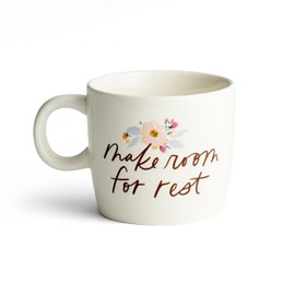 DaySpring - Studio 71 - Make Room For Rest - Inspirational Ceramic Mug, 16 oz, White (J4675)