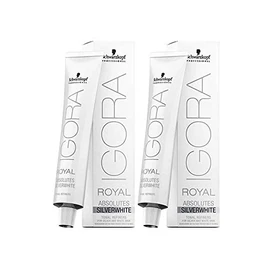 Schwarzkopf Pack of 2 Schwarzkopf Igora Royal Absolutes Silver White Slate Grey 60 ml