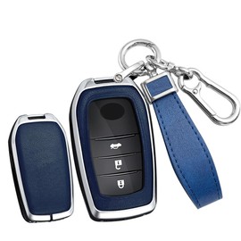 Ysbxitu Remote Control Protective Case Fits Toyota Yaris 2020-2024 Cross Hybrid Corolla RAV4 Fortuner Prius Camry Auris Highlander Dustproof Keychain Case Gift Idea D Blue
