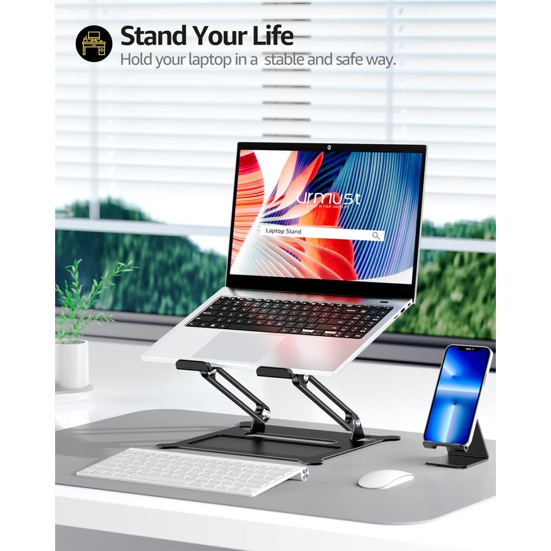 Urmust Laptop Notebook Stand Holder Adjustable Laptop Stand Portable Computer