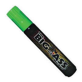 Big Glass Windshield Markers - Water Based Marker with 15mm Tip - Quick-Drying and Rain-Resistant Marker (Green, 3 Count (Pack of 1))