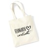 huuraa Jute Bag Fehmarn in Love Bag Cotton with Name