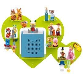 Riuog Metal Bracket for Toniebox,Floating Shelf for Tonies Figures 15-20pcs Storage,Wall Mounted Brackets for Toniebox Player,Children's Room Decorations and Gifts (Pink)