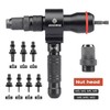 JIOGOWISE 2-in-1 Design Cordless Rivet Gun Adapter and Rivet Nut