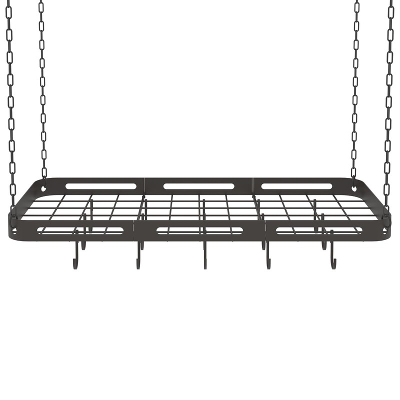 TICKCACY 33” Pots and Pans Hanging Rack, Black Hanging Pot