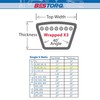 BESTORQ B29 or 5L320 V-Belt, Classic Wrapped Rubber X3 V-Belt,