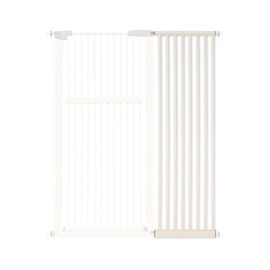 Lumizone Extra Tall Pet Gate 55.12" High Pressure Mounted 16.73" Wide Extension kit 1.37" Gap (16.73", Cream White)