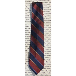 BROOKS BROTHER Silk Navy & Red Multicolor Striped Design Tie