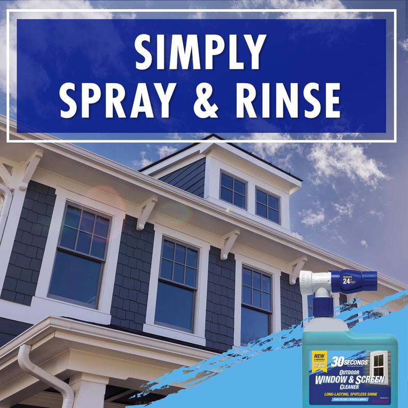 30 SECONDS Outdoor Window & Screen Concentrated Cleaner for Glass,
