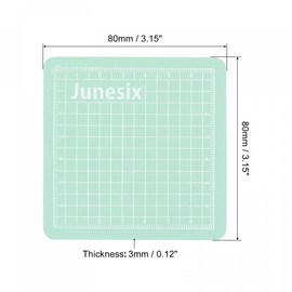 sourcing map 3.1" x 3.1" Cutting Mats, Rotating Fabric Mat, Double-Sided, Mini for Crafters, DIY, Creative Design, Sewing, Mint Green