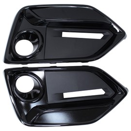 ApplianPar Front Driver and Passenger Side Fog Light Cover Bumper Trim for Honda Civic Hatchback 2020-2021