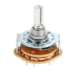 sourcing map 6mm 4P3T 4 Pole 3 Position Selectable Single Deck Band Selector Rotary Switch