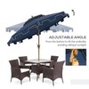 9' Patio Umbrella with Push Button Tilt and Crank, Double