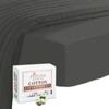 Pizuna 100% Cotton Small Single Fitted Sheet Dark Grey, 400