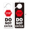 Funny Stop Do Not Enter Door Hanger Sign, 2 Pack(Double