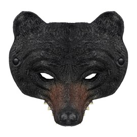 LYING Bear Mask, Realistic Mask, Transforming into a Wolf, Devil, Monster, Bear, Half-Faced, Animal, Costume Mask, Black Bear, Werewolf, Werewolf, Cosplay, Scary Mask, Halloween, Christmas, Festival,