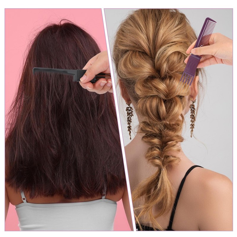 Lift Teasing Combs with Metal Prong 2 Pack Salon Teasing