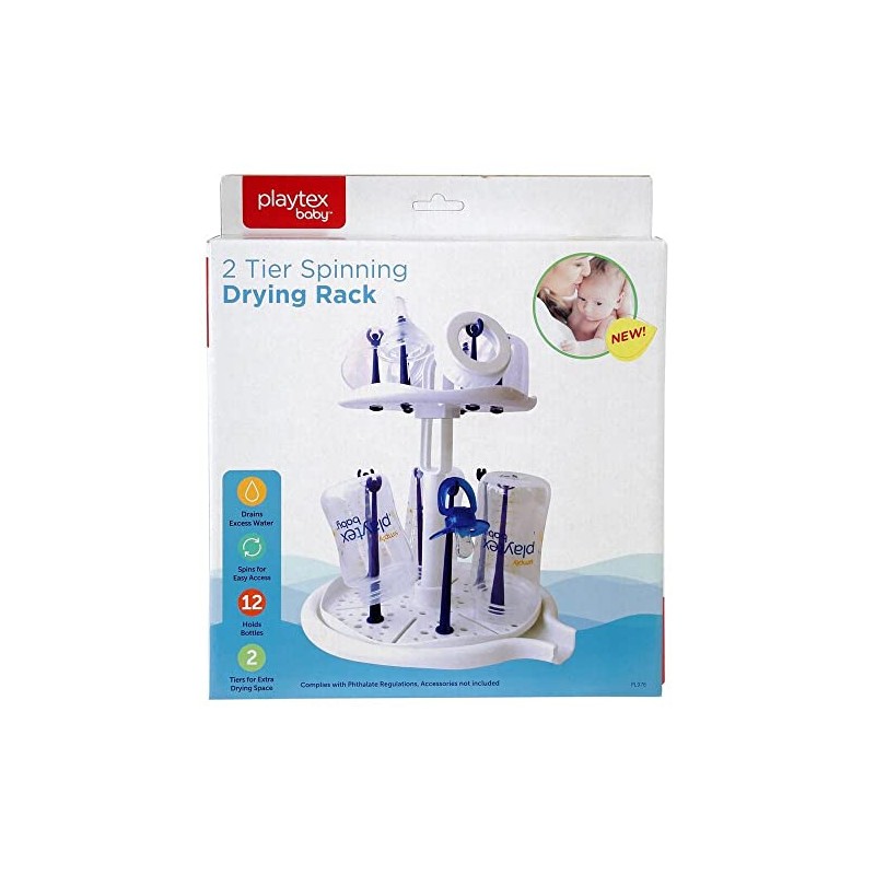 Playtex 2 Tier Spining Drying Rack - White