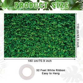 Green Leaves Photography Backdrops, Spring Nature Backdrop Background Greenery Leaves Grass Newborn Photography Backdrop Wall for Birthday Party Baby Shower Wedding Photo Booth Prop Supplies