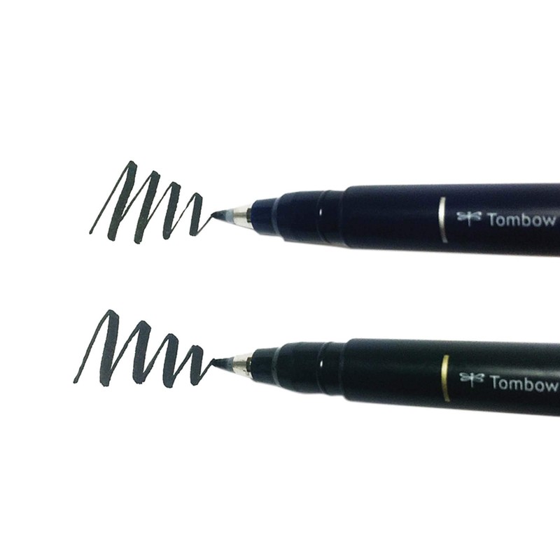 Tombow 62038 Fudenosuke Brush Pen, 2-Pack. Soft and Hard Tip