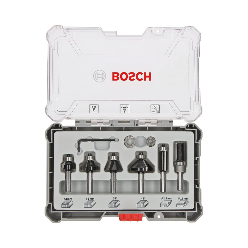 Bosch Professional 6-Piece Edge Cutter and Edge Router Set (for
