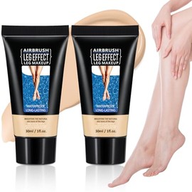 2pc Maquillaje Para Piernas, Corrector de Maquillaje, Cobertura Completa de La Belleza de Las Piernas, Resistente al Agua y No Se Cae, Adecuado Para  