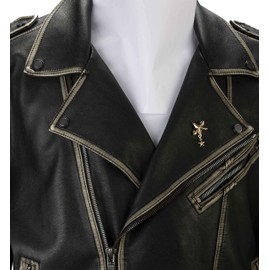 A N KINGPiiN Lapel Pin for Men Gold Star with Hanging Star Metal Brooch Suit Stud, Shirt Studs Men's Accessories