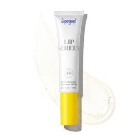 Supergoop! Lipscreen SPF 40, 0.34 fl oz - Reef-Friendly, Water-Resistant Clear Lip Gloss - Broad Spectrum SPF Lip Balm with Grape Seed Extract, Sunflower Seed Oil & Kelp Extract - Non-Sticky Formula